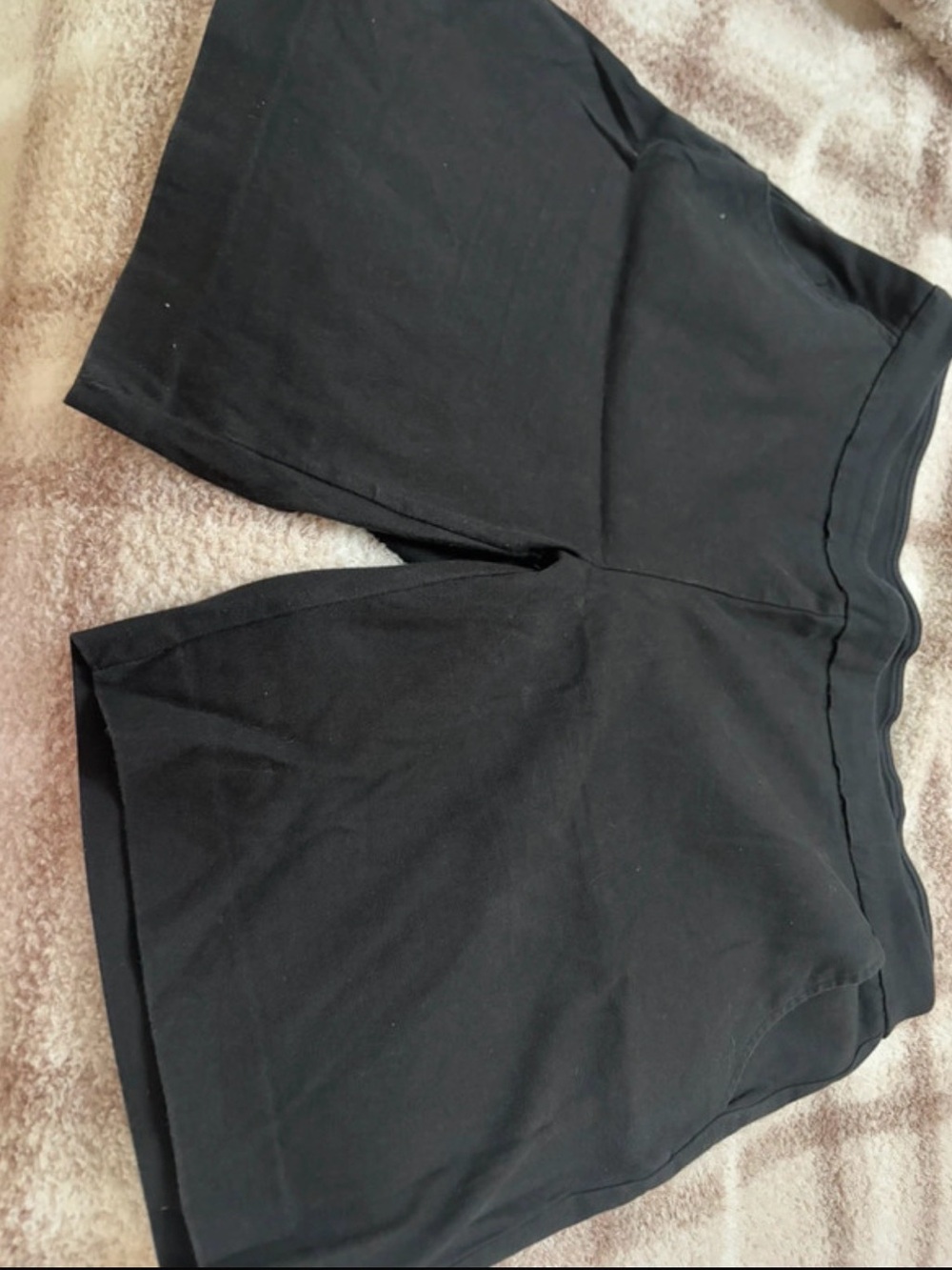 Time and Tru Black High-Rise Bike Shorts